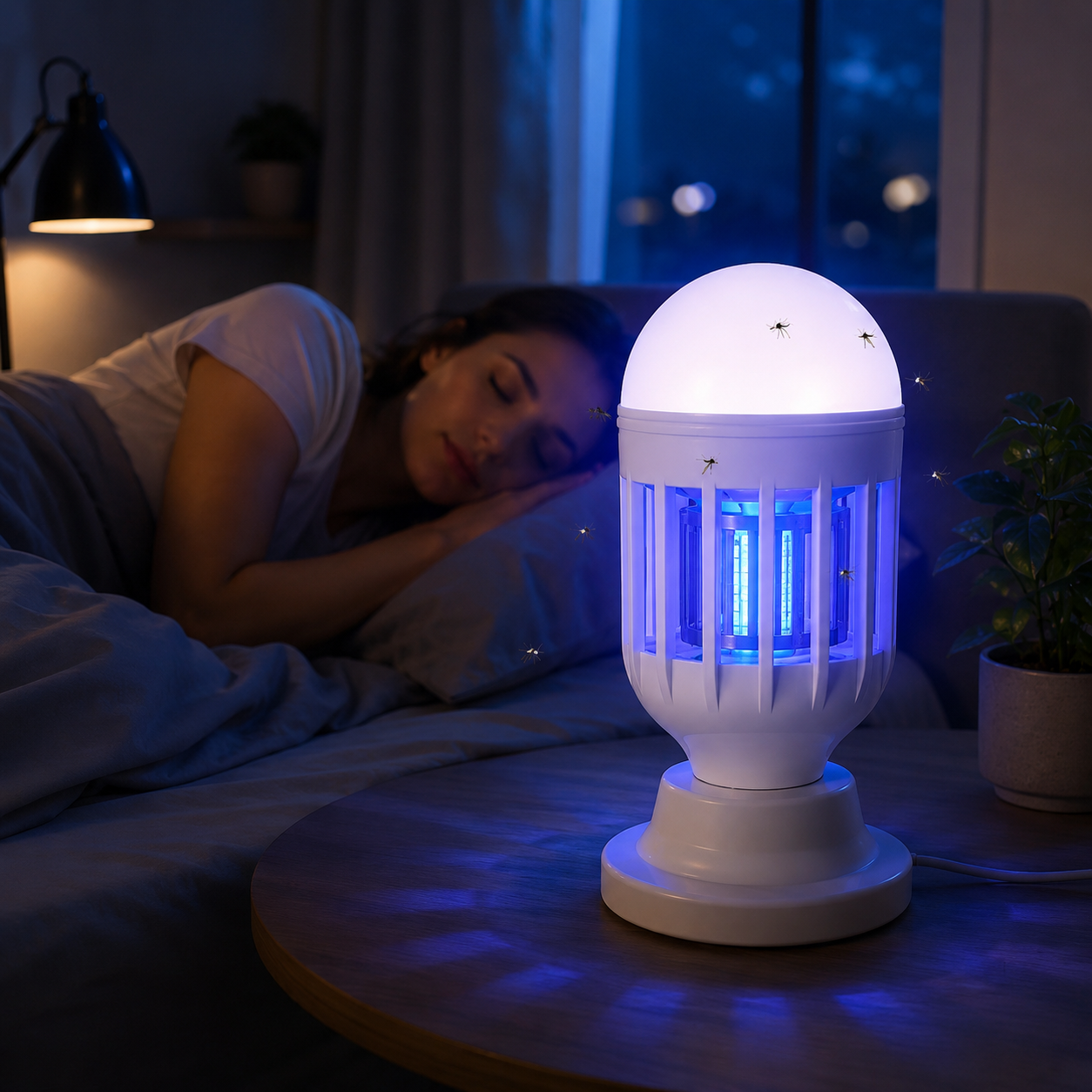 Bombilla LED Anti Mosquitos Recargable