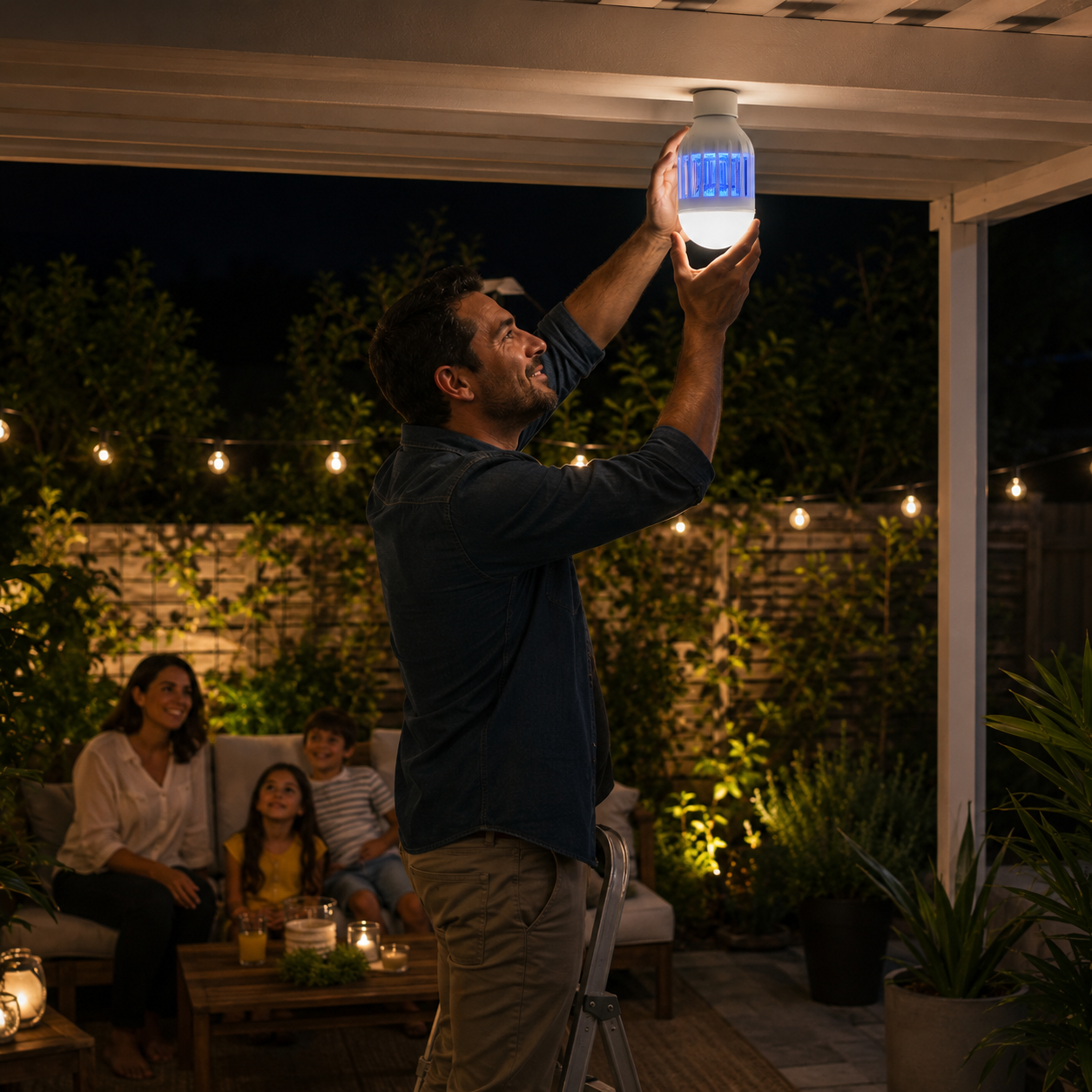 Bombilla LED Anti Mosquitos Recargable